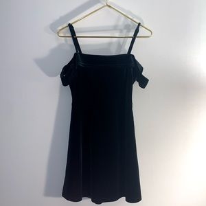 Lulus Off the Shoulder Velvet Dress